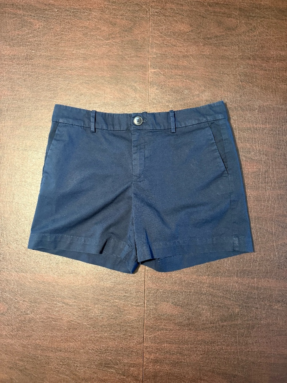 Ann Taylor 98% navy blue cotton shorts